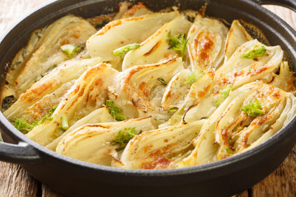 Gratinierter Fenchel mit Panko und Käse